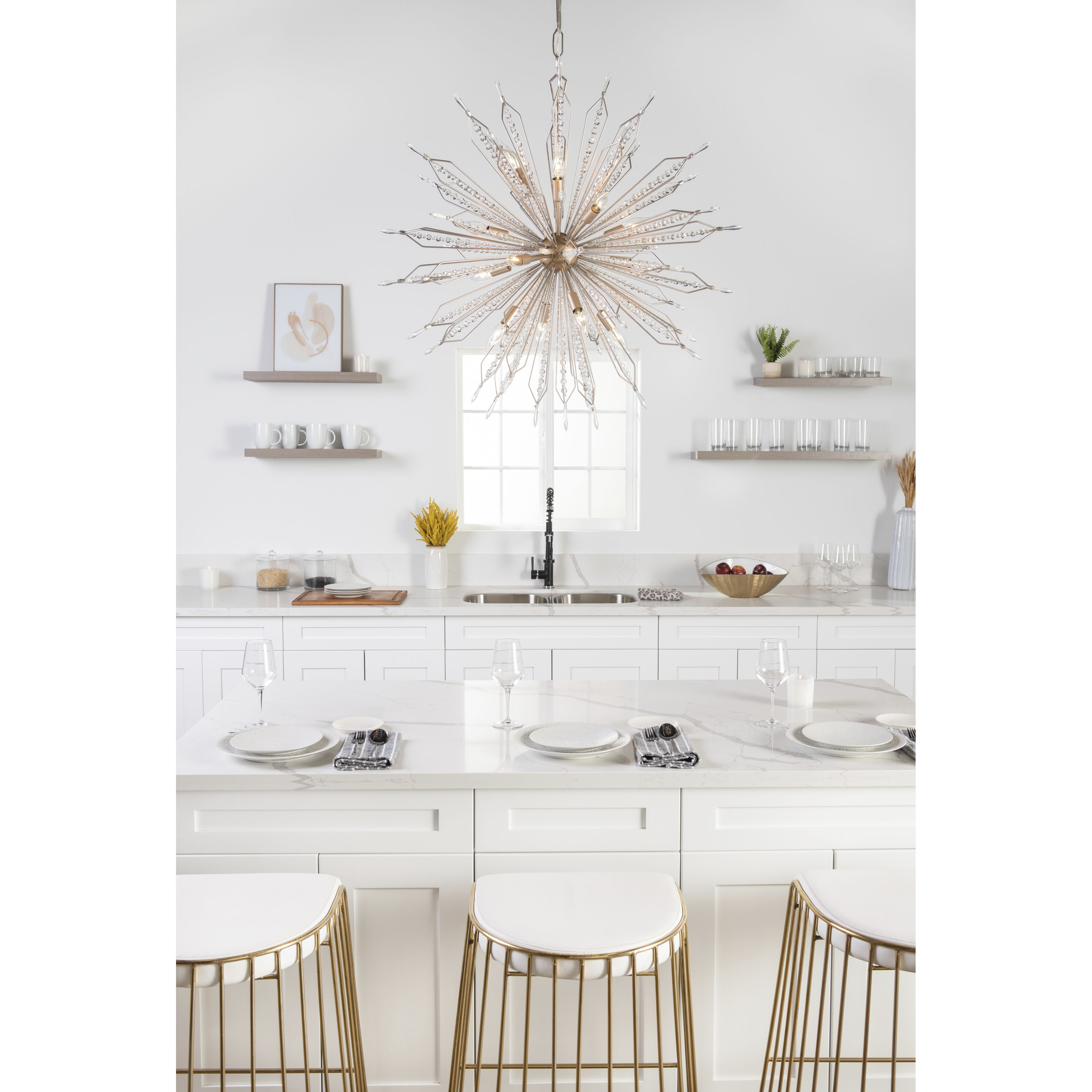 Orbital 16 Light 36 inch Gold Dust Pendant Ceiling Light