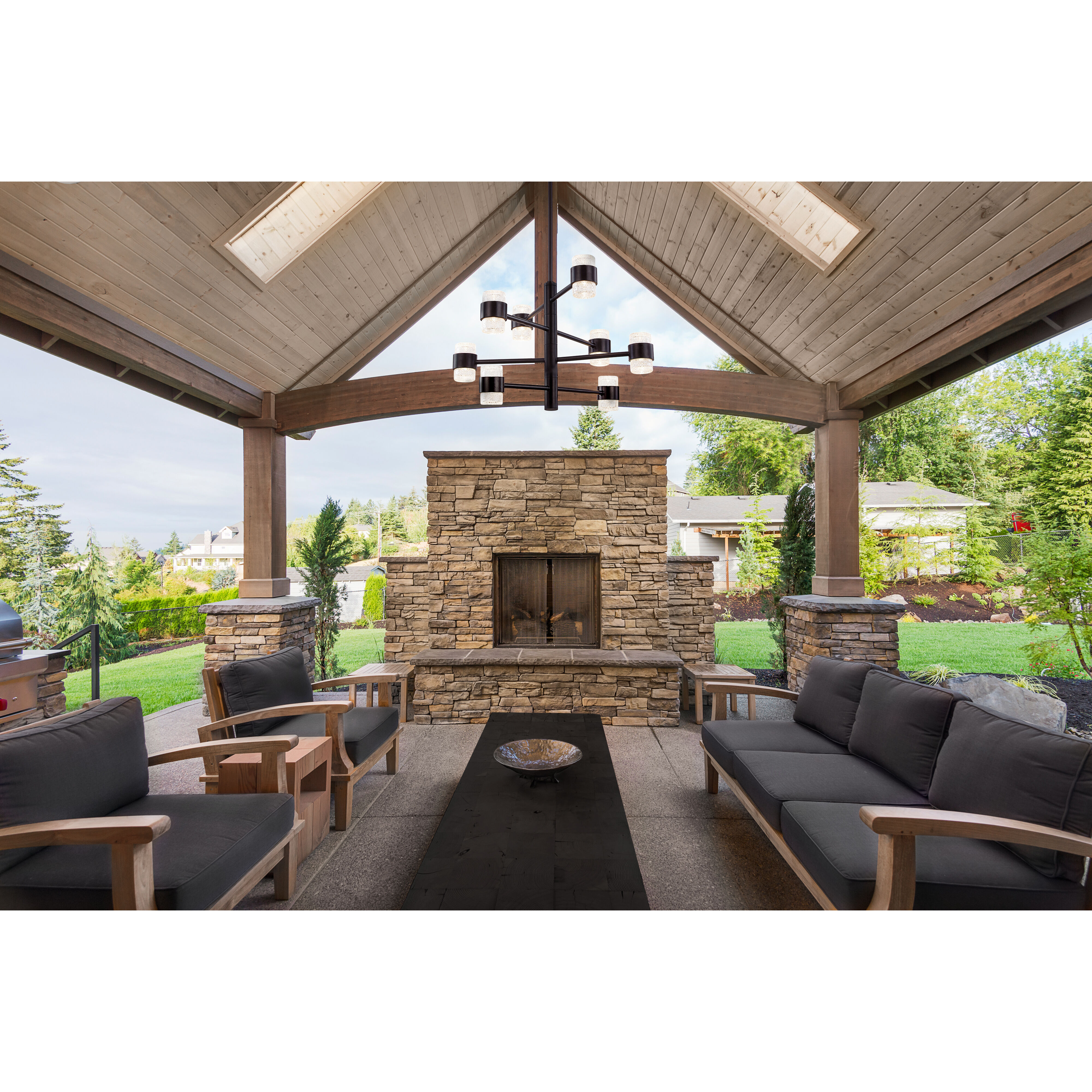 Copenhagen LED 24 inch Black Exterior Pendant