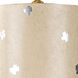 Pompadour X 31 inch 60.00 watt Gold And Silver Leaf Table Lamp Portable Light, Flambeau