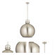 Newton Sphere 1 Light 18 inch Satin Nickel Pendant Ceiling Light