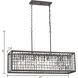 Nadina 4 Light 37 inch Silverdust Iron Linear Chandelier Ceiling Light
