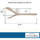 Avtur 60 inch Flat White with Bleached Wood Blades Flush Mount Ceiling Fan