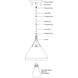 Dayna LED 10 inch Satin Brass and Glossy White with Matte White Pendant Ceiling Light
