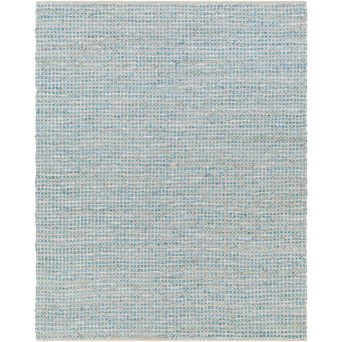 Jamie 120 X 96 inch Teal/Deep Teal/Pale Blue/Light Beige Handmade Rug in 8 x 10, Rectangle