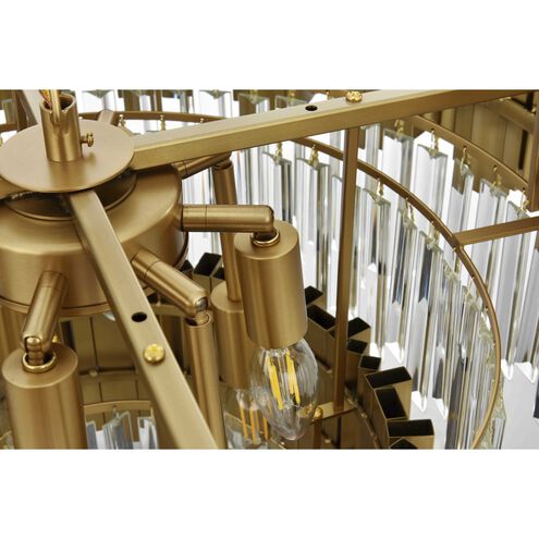Willow 8 Light 24 inch Satin Gold Chandelier Ceiling Light