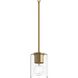 Replay 1 Light 3.88 inch Brushed Gold Mini-Pendant Ceiling Light