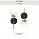 Rigsby 1 Light 7.5 inch Matte Black and Brushed Gold Wall Sconce Wall Light