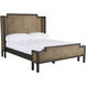 Camille Natural Gray Rattan and Cerused Ash Bed