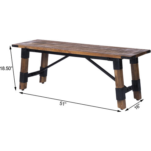 Masterson Wood & Metal Bench