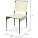 Sweetwater Off White Leather & Black Forged Iron Dining Chair