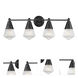 Hargreaves 4 Light 33.25 inch Black Bath Vanity Wall Light