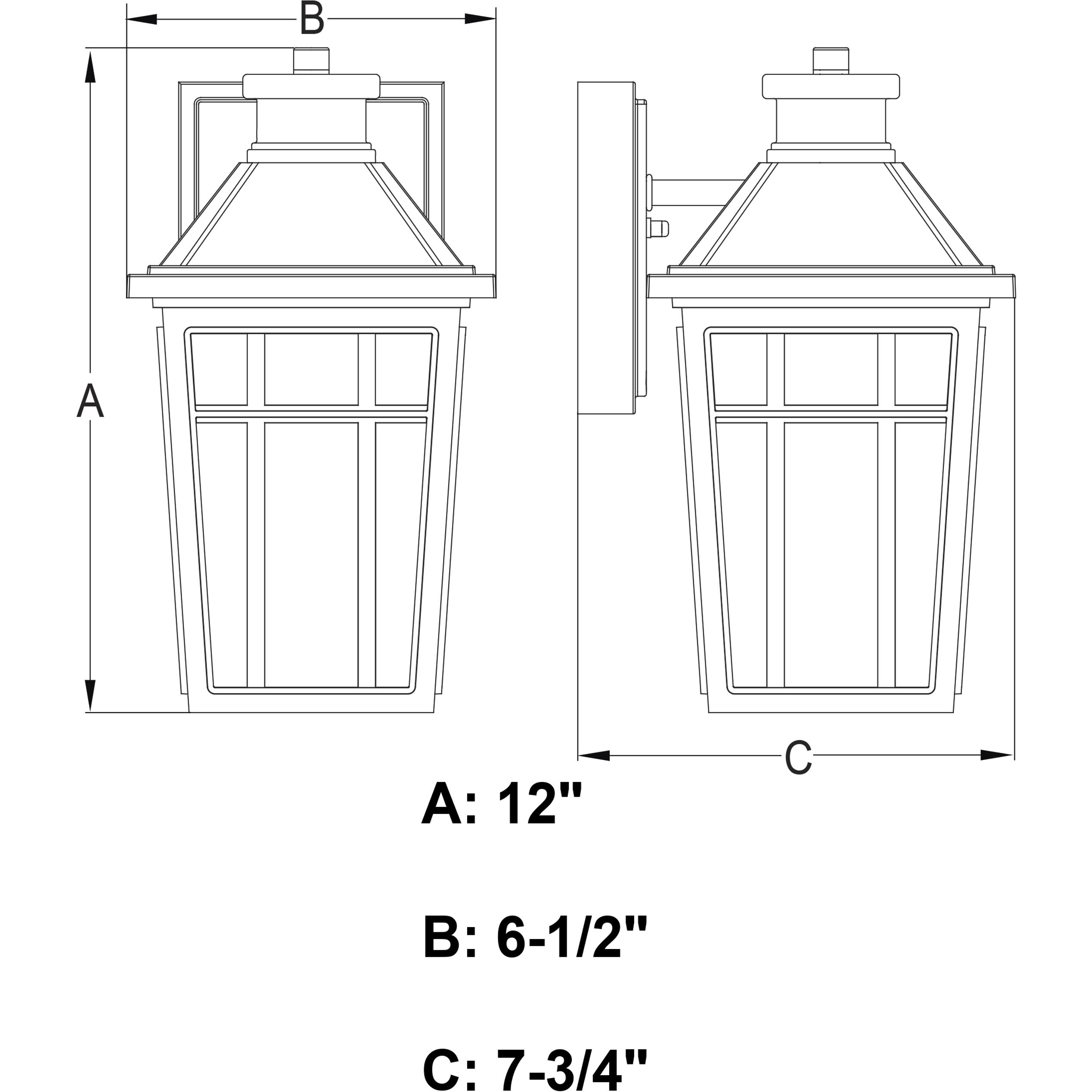 Garfield Park 1 Light 12.25 inch Textured Black Outdoor Wall