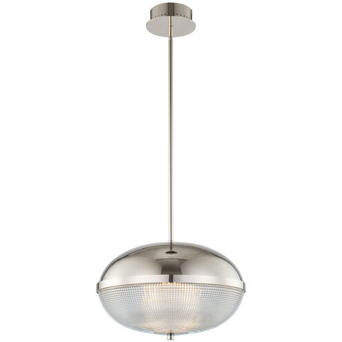 Portland LED 16 inch Polished Nickel Pendant Ceiling Light