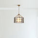 Meridian 3 Light 22.5 inch Distressed Gold Pendant Ceiling Light