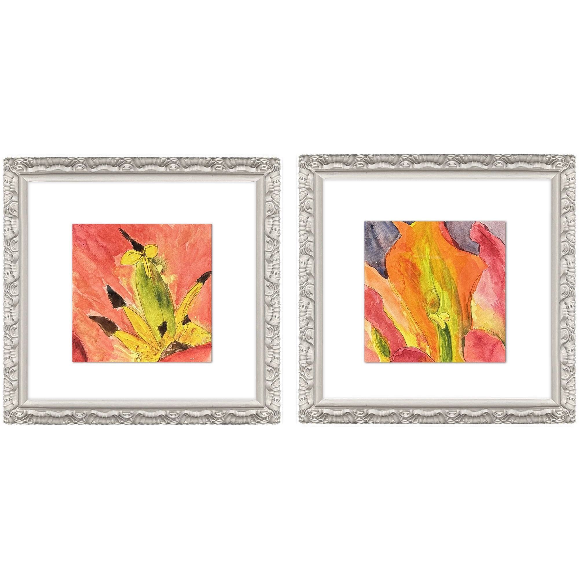 Colorful Lily Pink and Multi and Orange and Yellow Framed Art