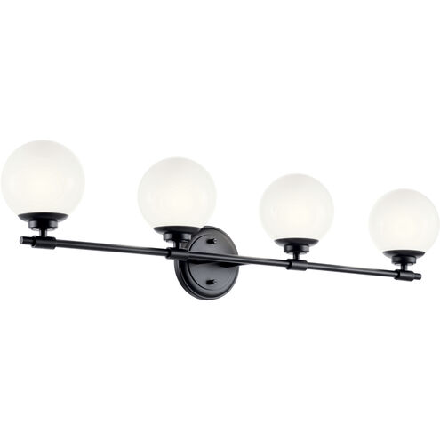 Benno 4 Light 34 inch Black Bath Bracket Wall Light, 4 Arm