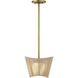 Key Largo 1 Light 10 inch Soft Brass Pendant Ceiling Light