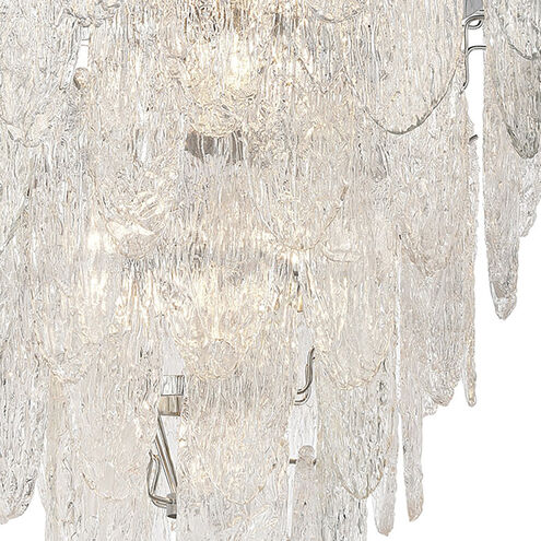 Frozen Cascade 13 Light 34 inch Polished Chrome Chandelier Ceiling Light