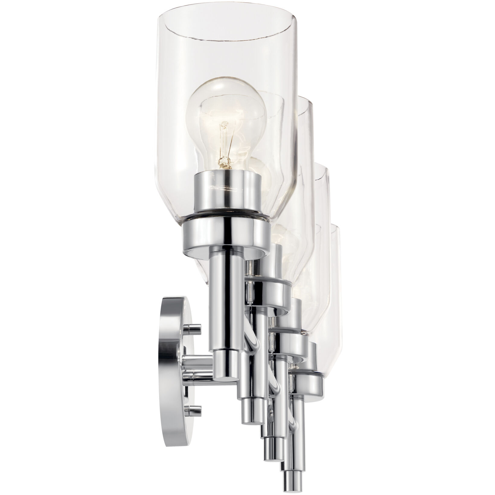 Madden 4 Light 34 inch Chrome Wall Mount Bath Wall Light, 4 Arm