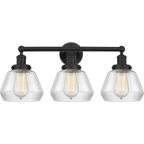 Fulton 3 Light 24.5 inch Matte Black Bath Vanity Light Wall Light