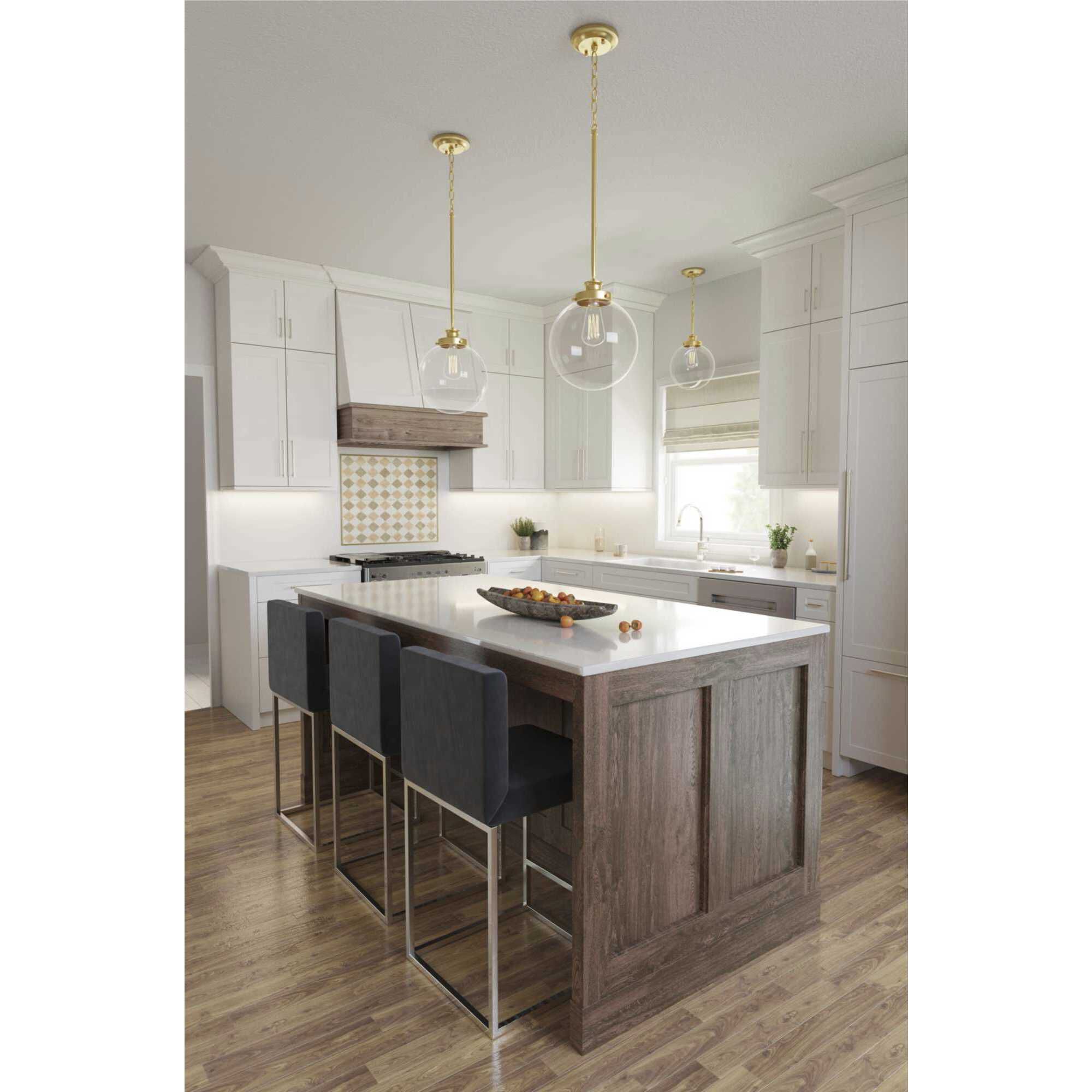 Penn 1 Light 9.75 inch Natural Brass Pendant Ceiling Light, Medium