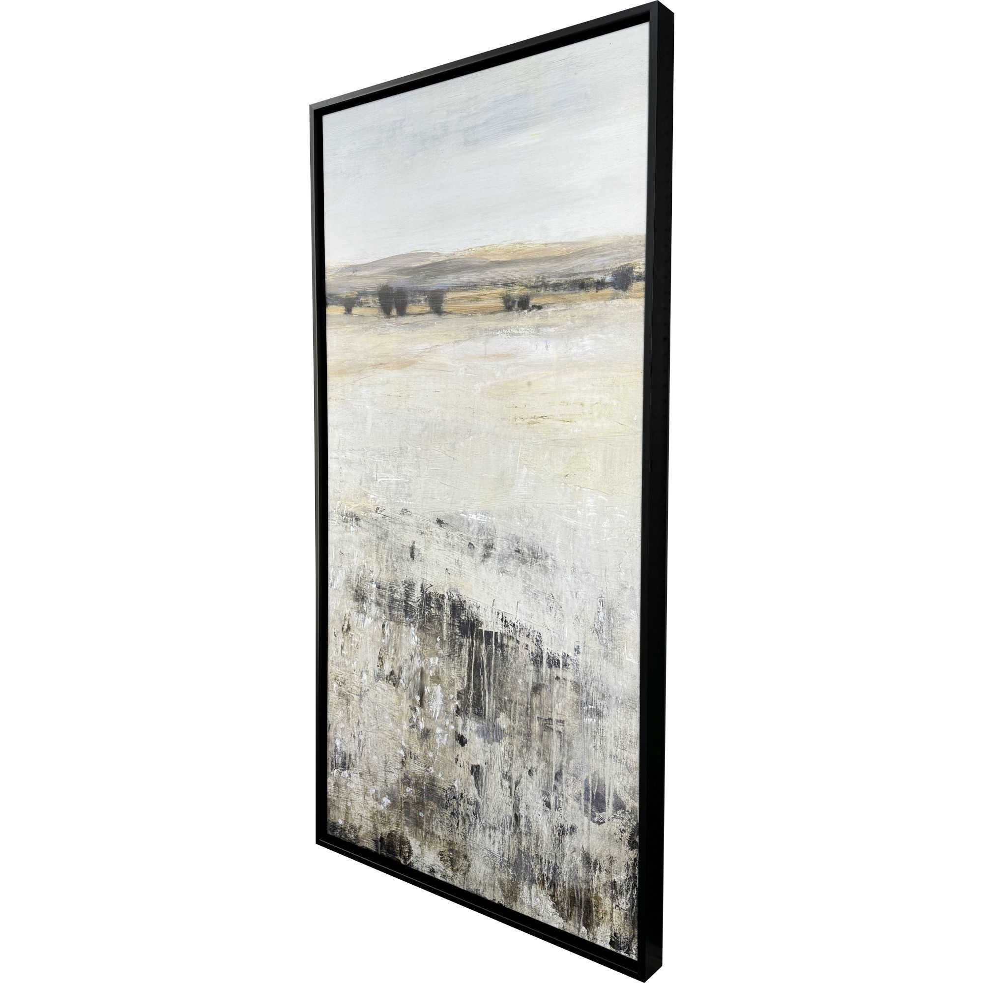 Wild Pasture Gray and Beige and Blue and Multi Canvas