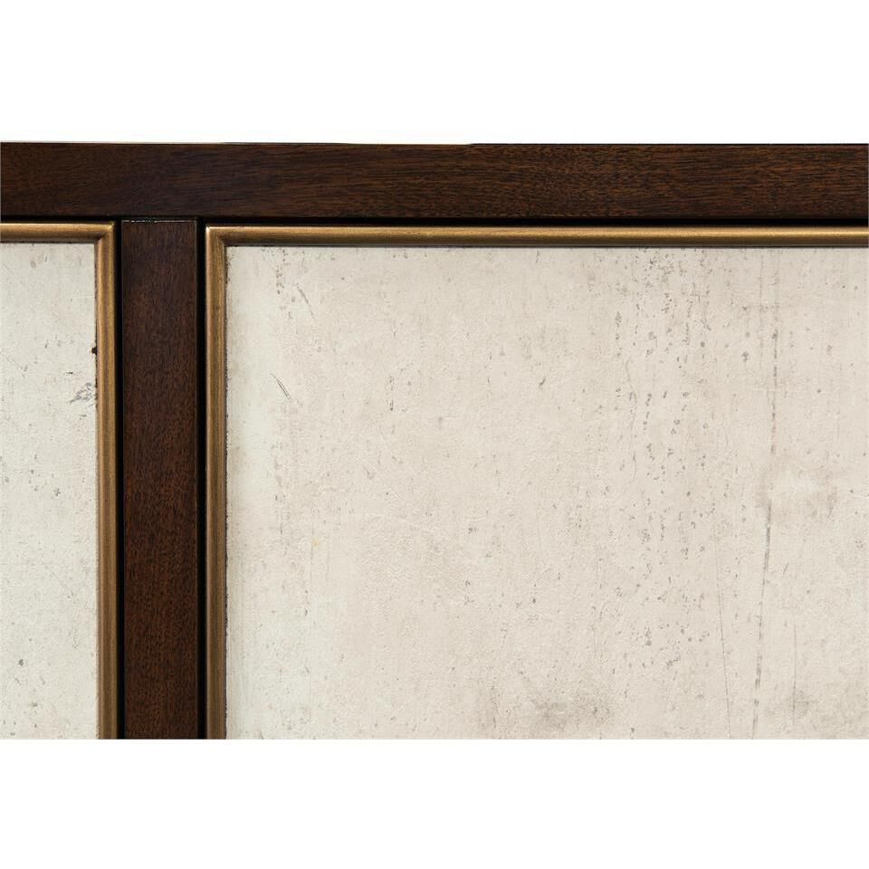 Mercia 87 inch American Black Walnut and Tiza Gesso Credenza