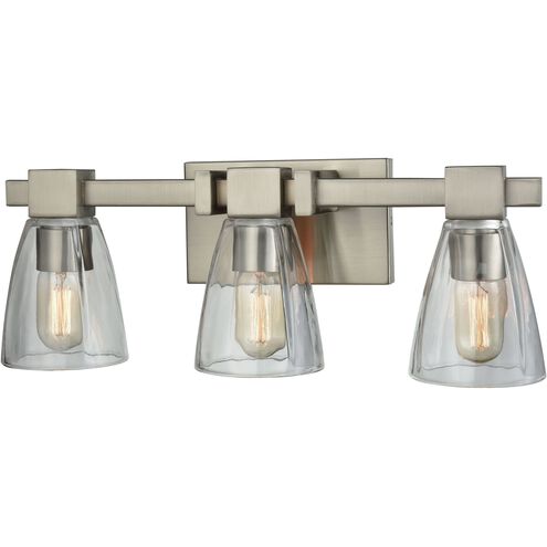 Ensley 3 Light 20 inch Satin Nickel Vanity Light Wall Light