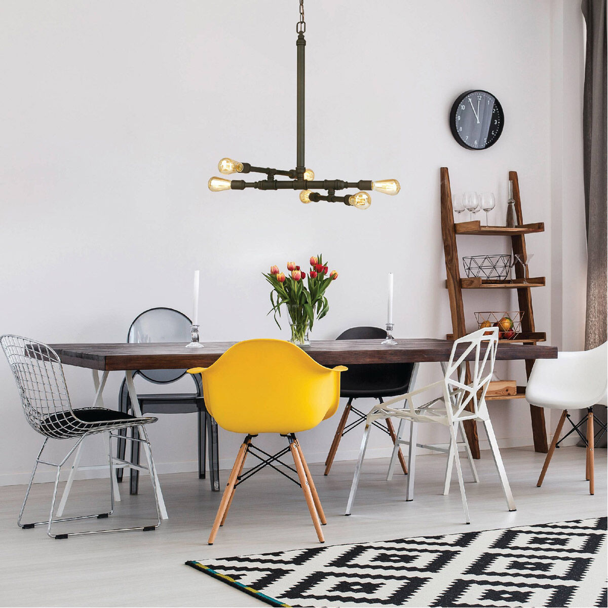 Wymer 6 Light 23.39 inch Matte bronze Pendant Ceiling Light