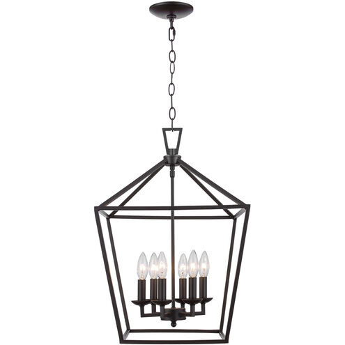 Lacey 6 Light 16 inch Rubbed Oil Bronze Pendant Ceiling Light