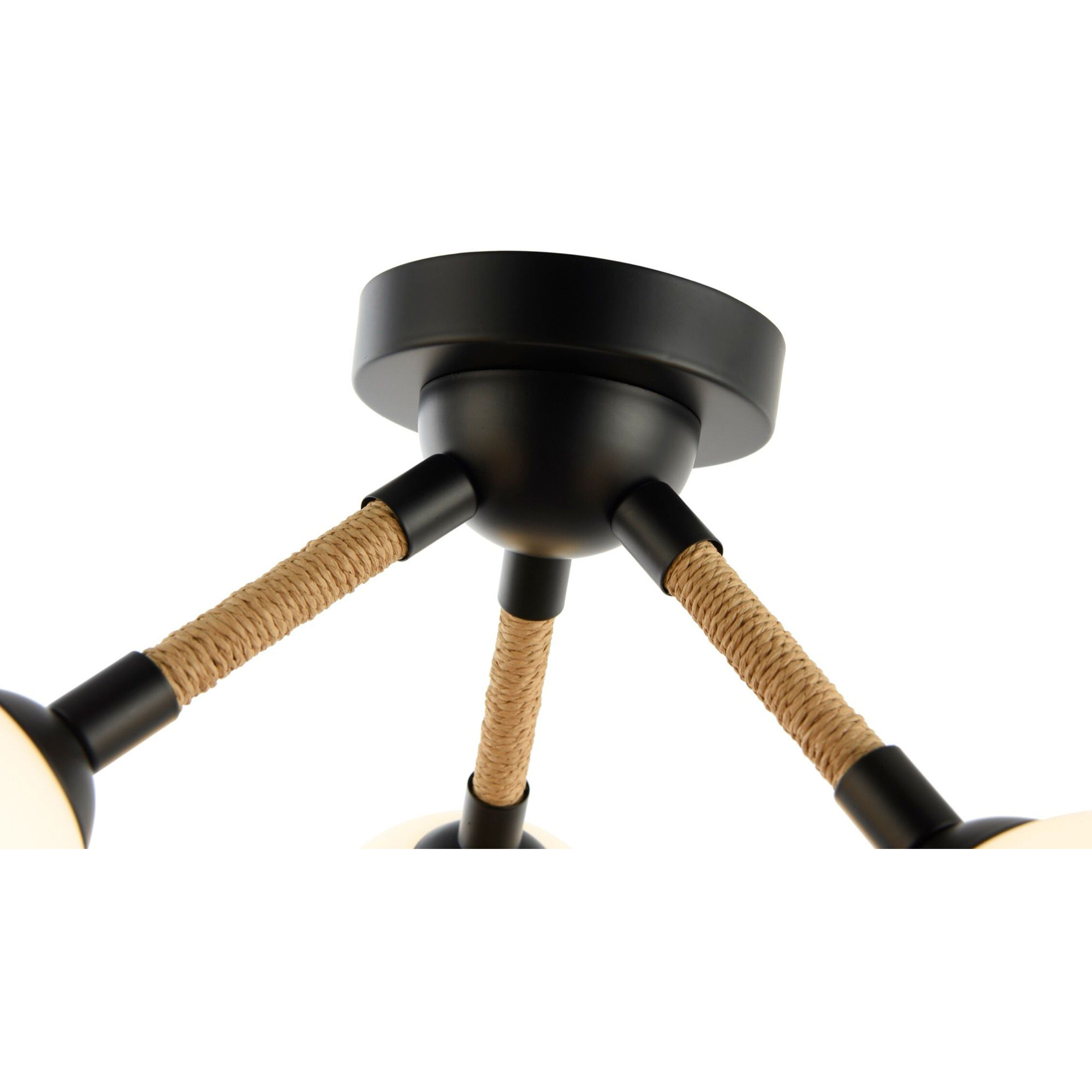 Capilano LED 17.9 inch Black Semi-Flush Mount Ceiling Light