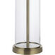 Saco 27.75 inch 100.00 watt Satin Brass and Clear Table Lamps Portable Light, Set of 2