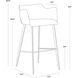 Griffin 38.75 inch November Grey / Bravo Cognac Barstool