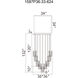 Lava LED 36 inch Brass Chandelier Ceiling Light
