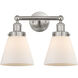 Cone 2 Light 15.5 inch Brushed Satin Nickel Bath Vanity Light Wall Light