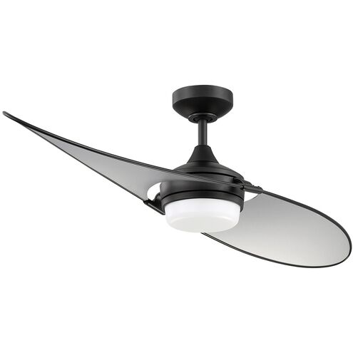 Tango 52 inch Black with Satin Nickel Blades Ceiling Fan