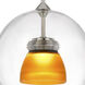Double Glass LED 6 inch Frosted Yellow Mini Pendant Ceiling Light in Amber Frost, Clear