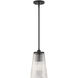 Chantilly 1 Light 8 inch Matte Black Pendant Ceiling Light, Essentials
