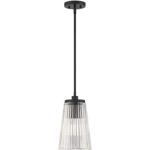 Chantilly 1 Light 8 inch Matte Black Pendant Ceiling Light, Essentials