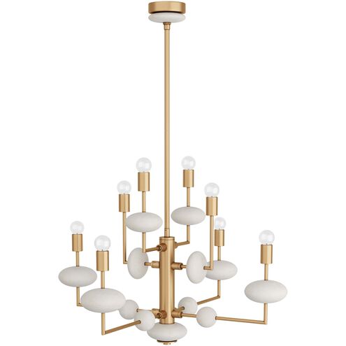 Vista 8 Light 36 inch Antique Brass Chandelier Ceiling Light