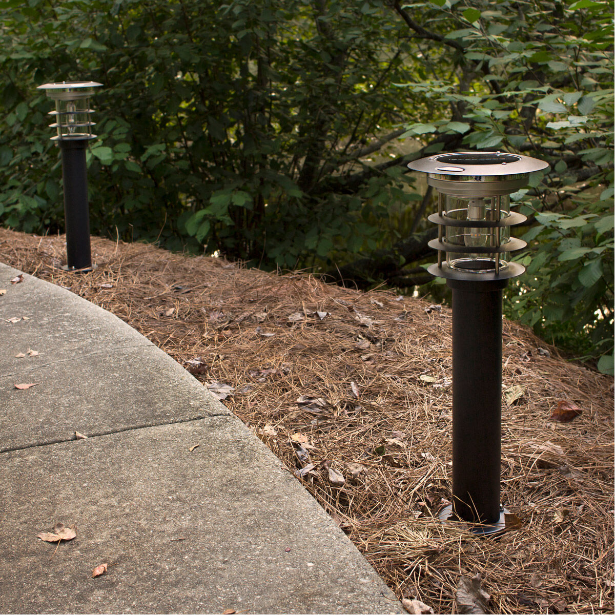 Stainless Steel Bollard 13.00 watt Black Path Light, Solar