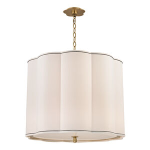 Sweeny 5 Light 25 inch Aged Brass Chandelier Ceiling Light