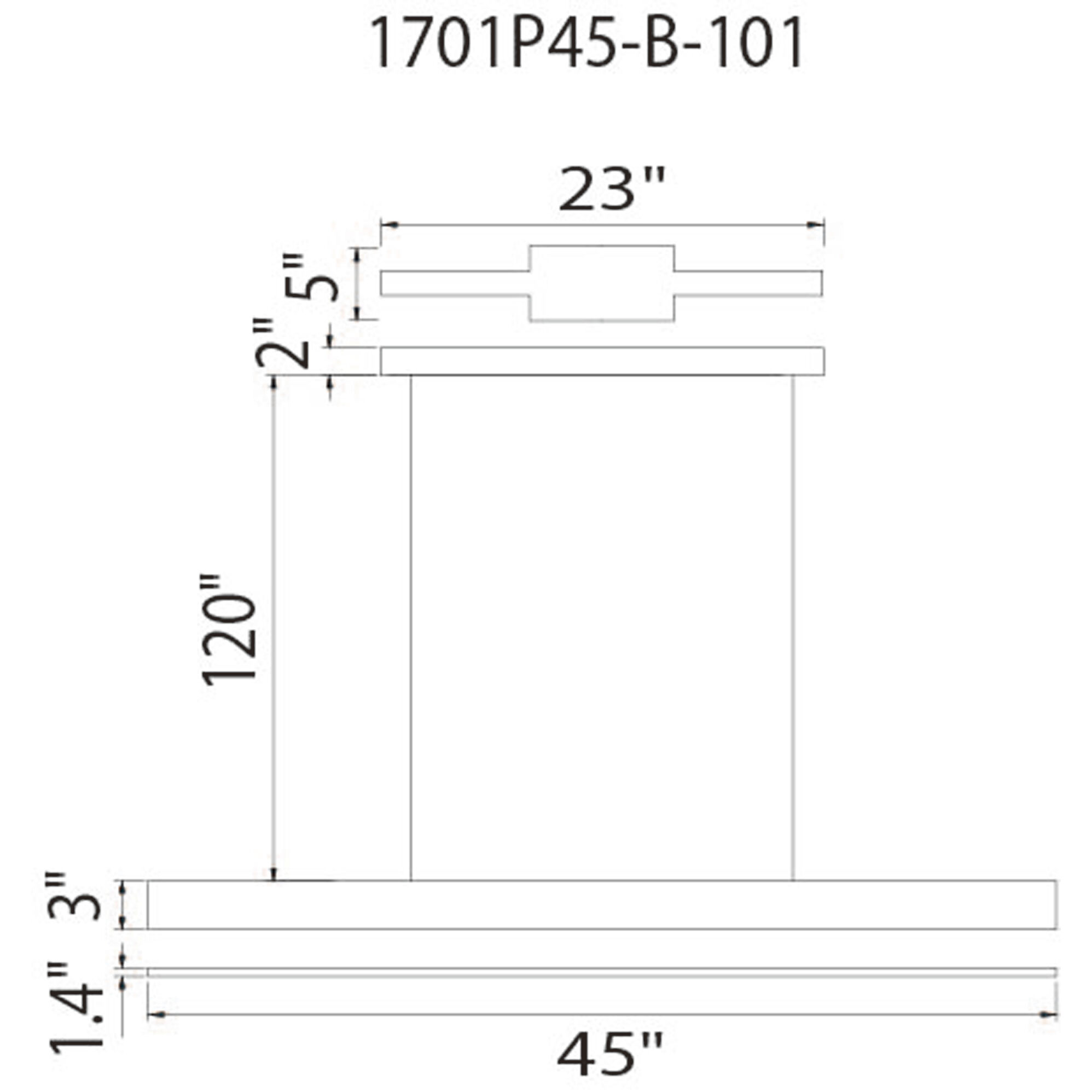 Pienza LED 45 inch Black Island/Pool Table Light Ceiling Light