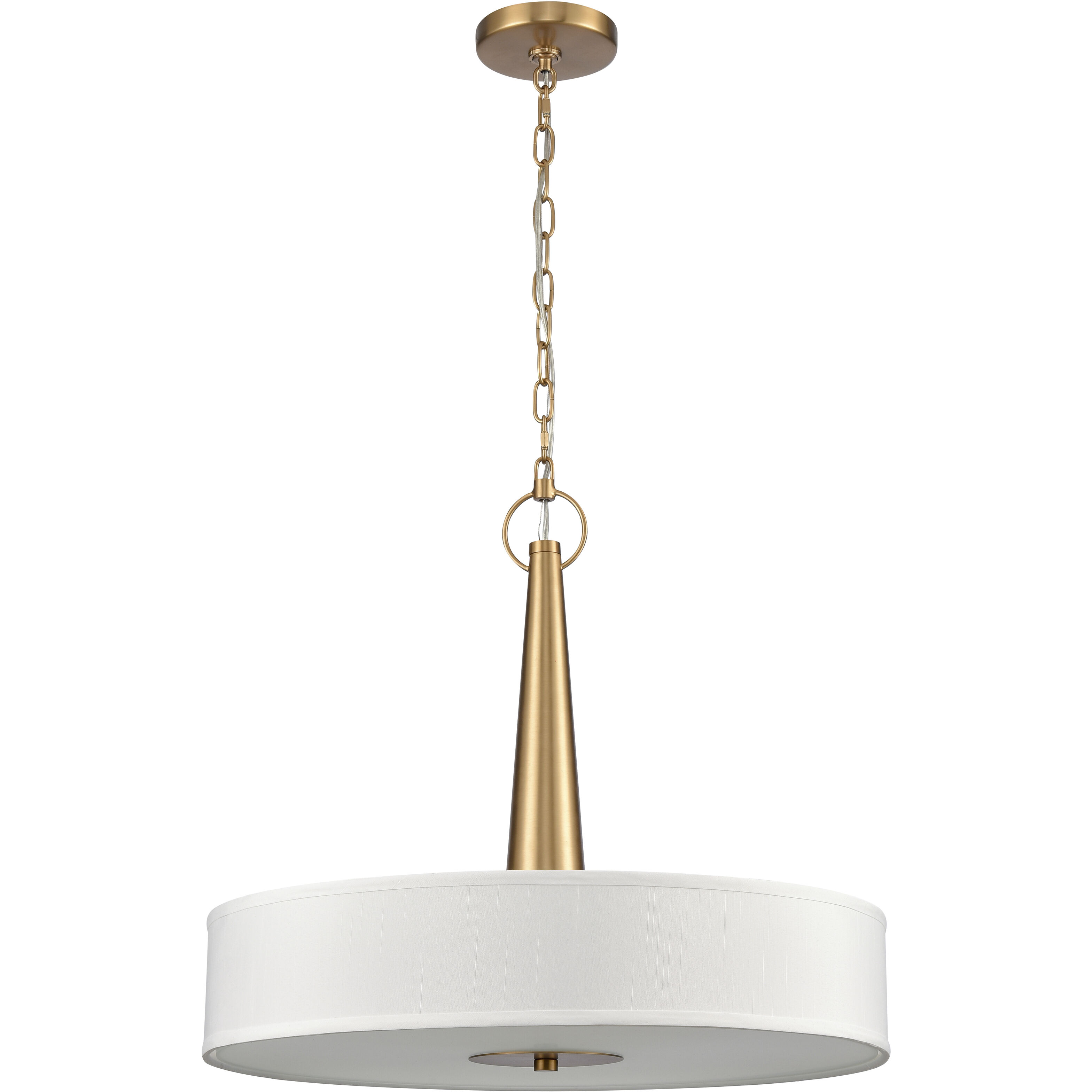 Leo 4 Light 22 inch Brushed Gold Pendant Ceiling Light