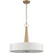 Leo 4 Light 22 inch Brushed Gold Pendant Ceiling Light