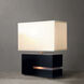 Zen 20 inch 100 watt Dark Brown and Brushed Nickel Table Lamp Portable Light