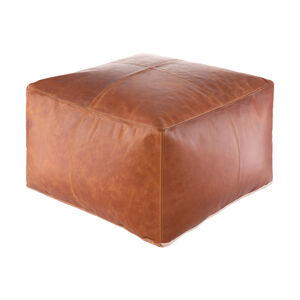 Persephone 13 inch Brown Pouf, Rectangle
