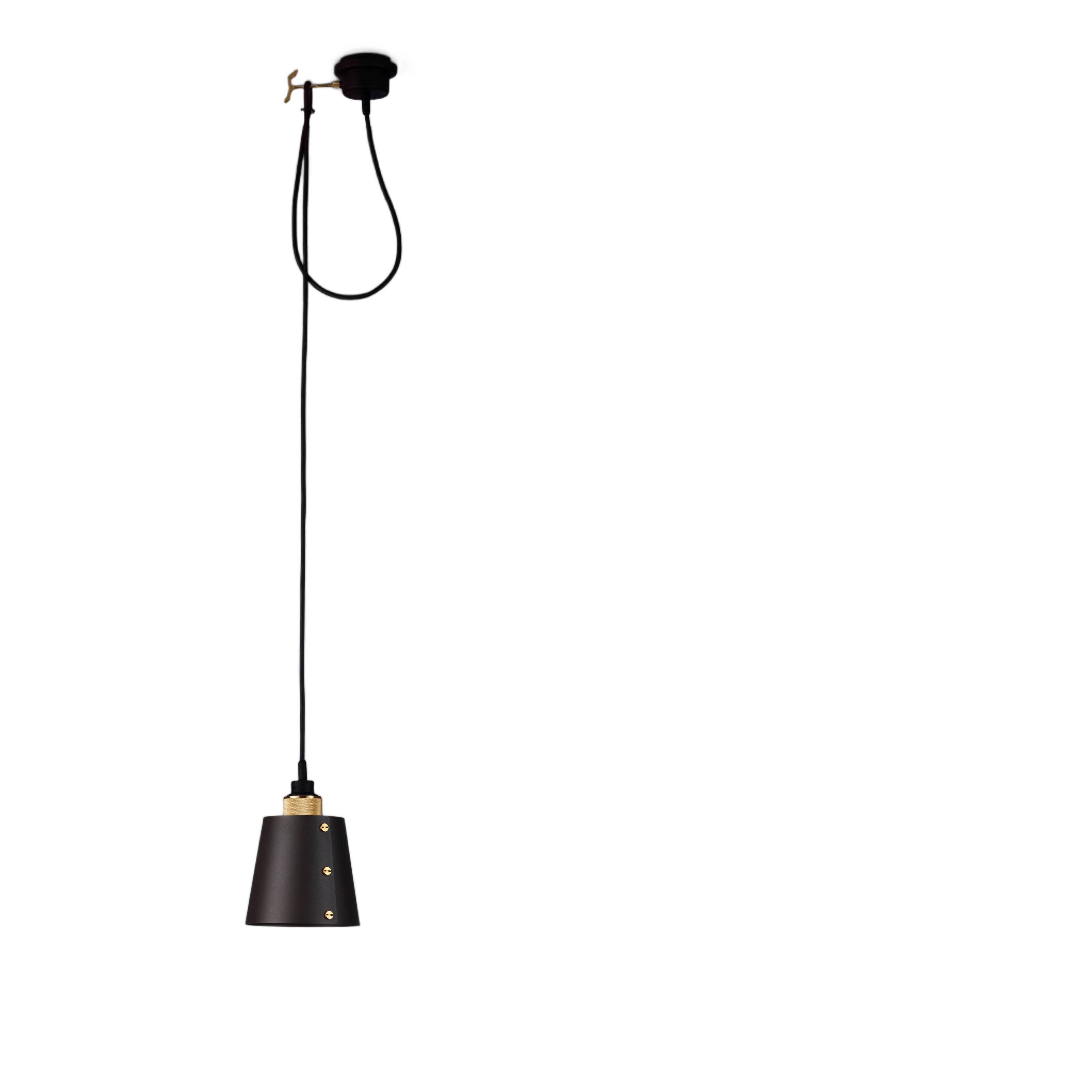 Hooked 1.0 LED 5.51 inch Graphite / Brass Pendant Ceiling Light