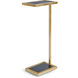 Liam 28.25 X 12.25 inch Gold Leaf Side Table, Drink Table