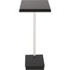 Angle 22.75 X 12.5 inch Black Mirror and Black Accent Table